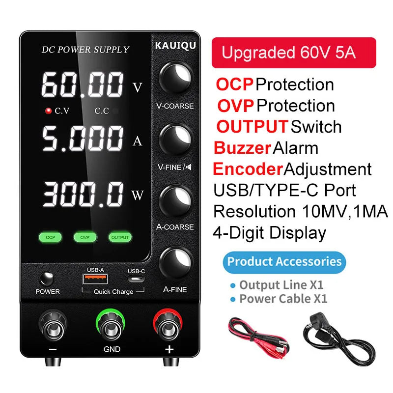 Fonte de Bancada KUAIQU SPS-C3010S — 30 V/10 A, OCP/OVP e USB-C — imagem 5