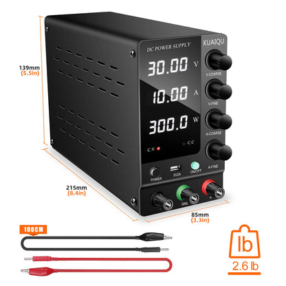 Fonte de Bancada KUAIQU SPS-C3010 30V/10A Ajustável — imagem 3