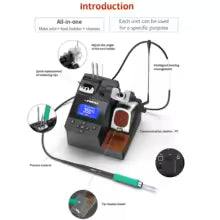 Estação de Solda Profissional YIHUA 982 LCD 450°C — imagem 4
