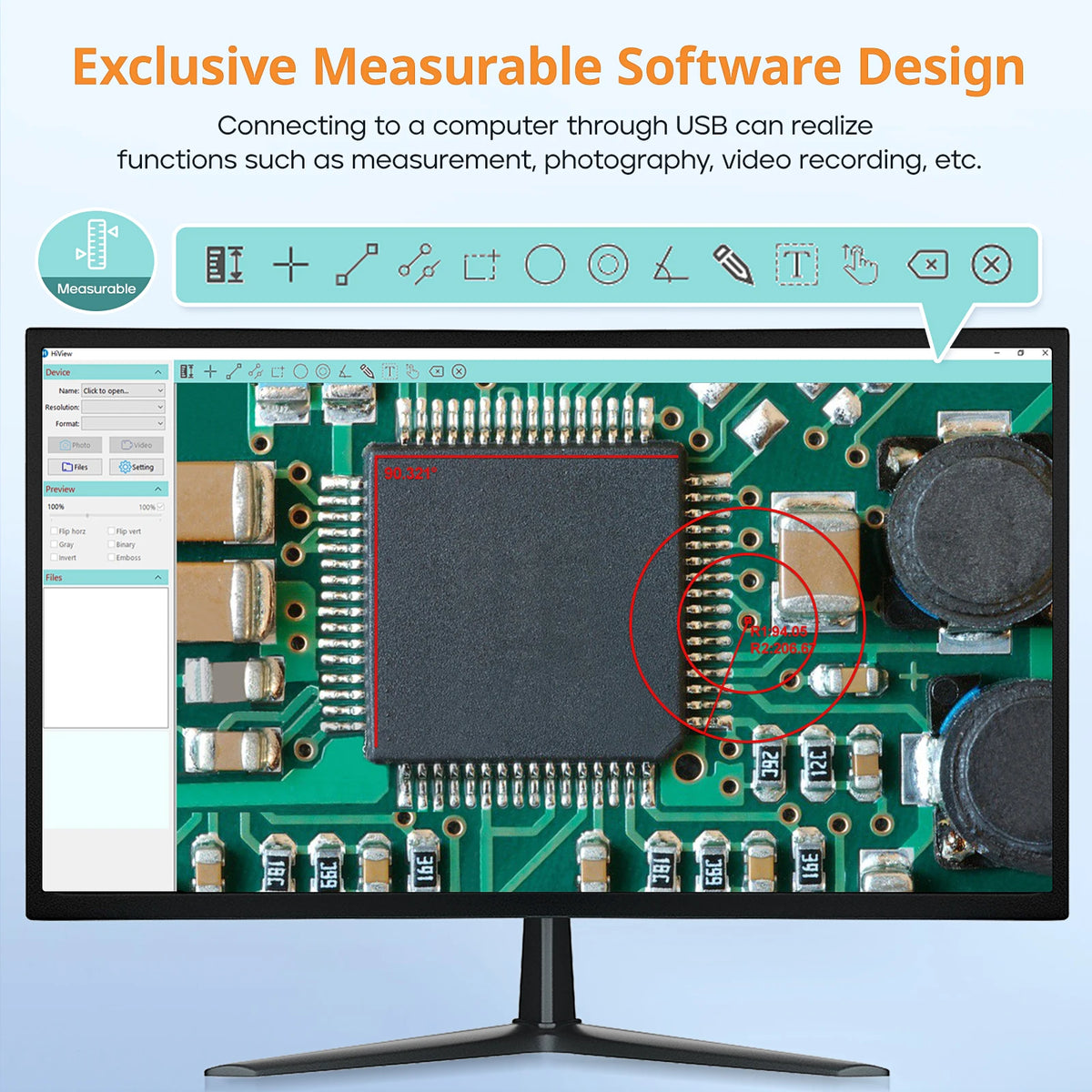 Microscópio Digital Hayve 7" 12MP HD para Solda e Reparo Eletrônico — imagem 6