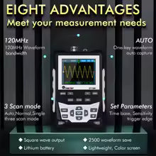 Osciloscópio Digital Portátil Tooltop ET120M — 120 MHz, 1 Canal — imagem 2