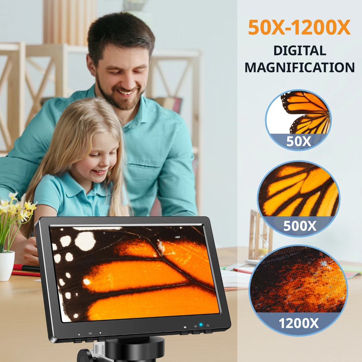 Microscópio Digital Hayve 7" 12MP HD para Solda e Reparo Eletrônico — imagem 4