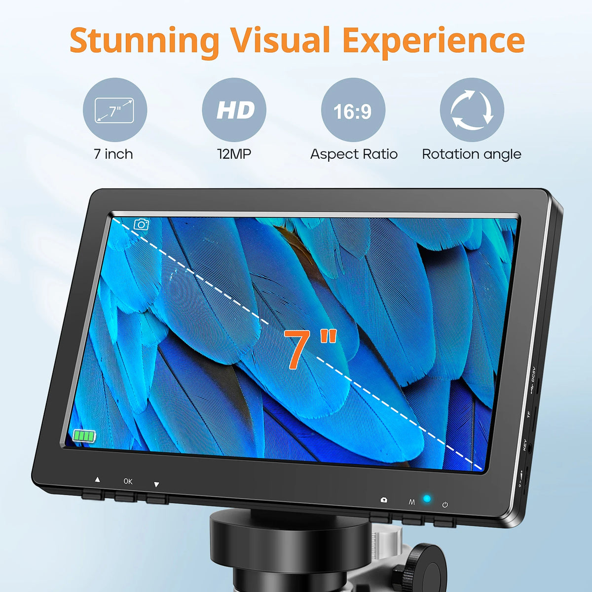 Microscópio Digital Hayve 7" 12MP HD para Solda e Reparo Eletrônico — imagem 2