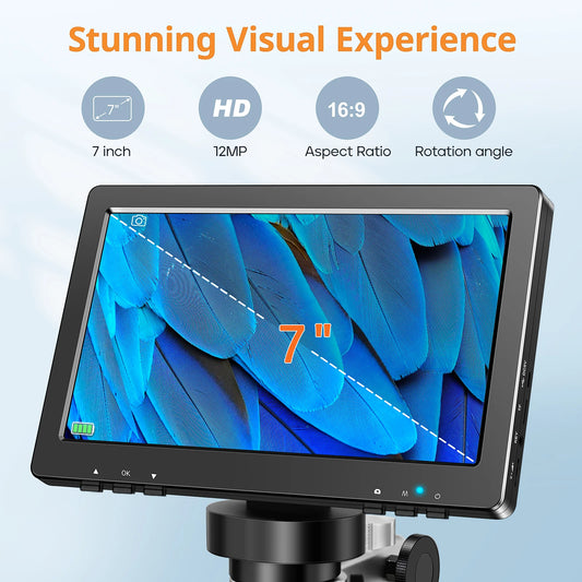 Microscópio Digital Hayve 7" 12MP HD para Solda e Reparo Eletrônico — imagem 2