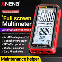 ANENG 620A Multímetro Inteligente, True RMS, 6.000 Contagens Preto — imagem 4