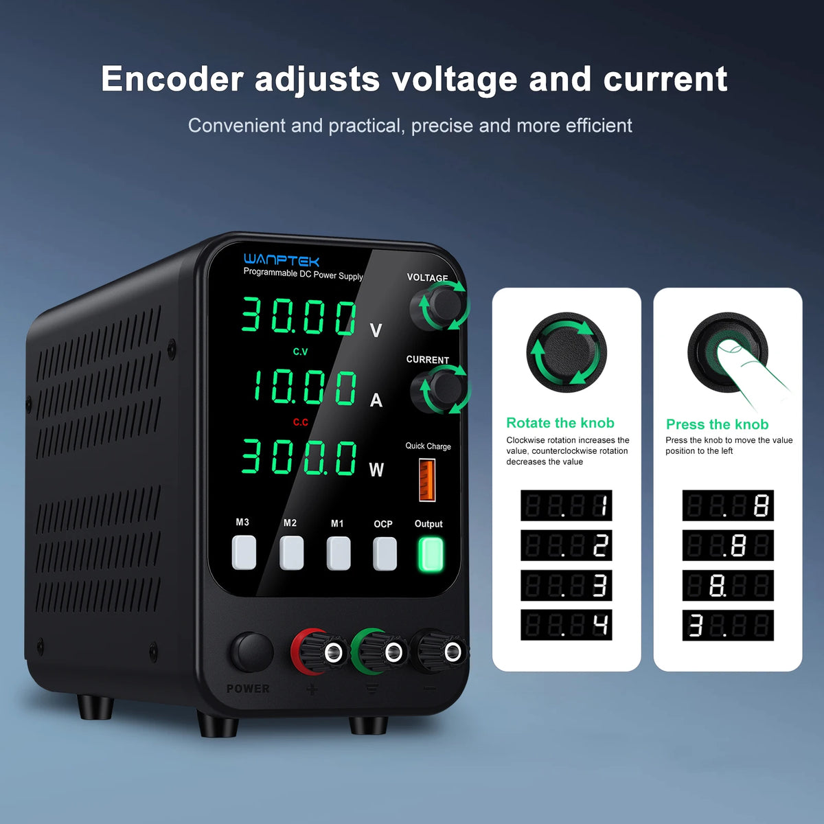 Fonte de Bancada WANPTEK APS3010H 30V/10A e outras versões — imagem 2