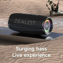 ZEALOT-S56 Alto-falante Bluetooth com excelente desempenho baixo, alto-falante impermeável IPX6, acampamento ao ar livre, 40W Po