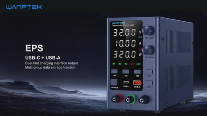 Fonte de Bancada Digital WANPTEK EPS3210 32V 10A com Memória